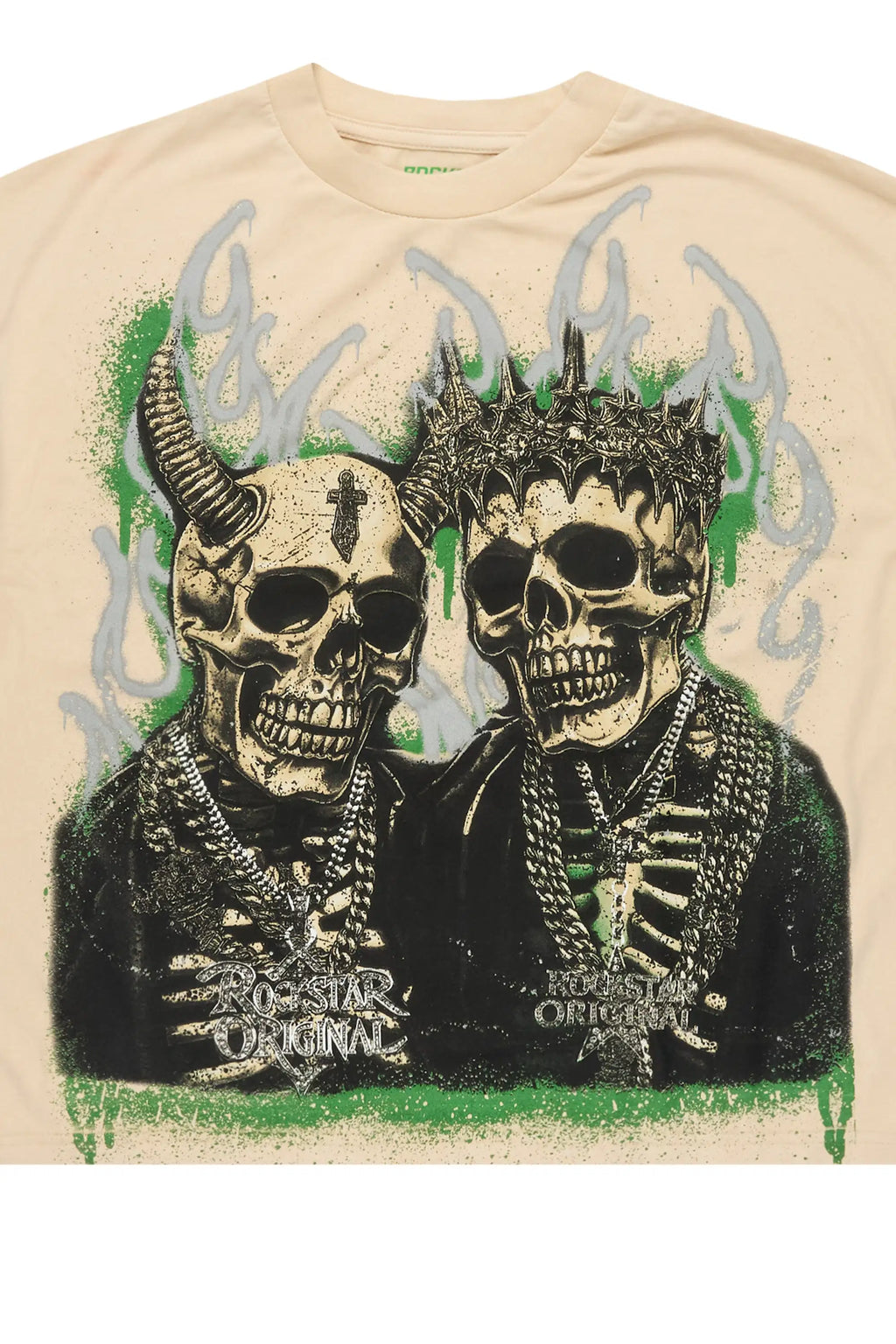 Kingston Beige/Black Boxy Crop T-Shirt