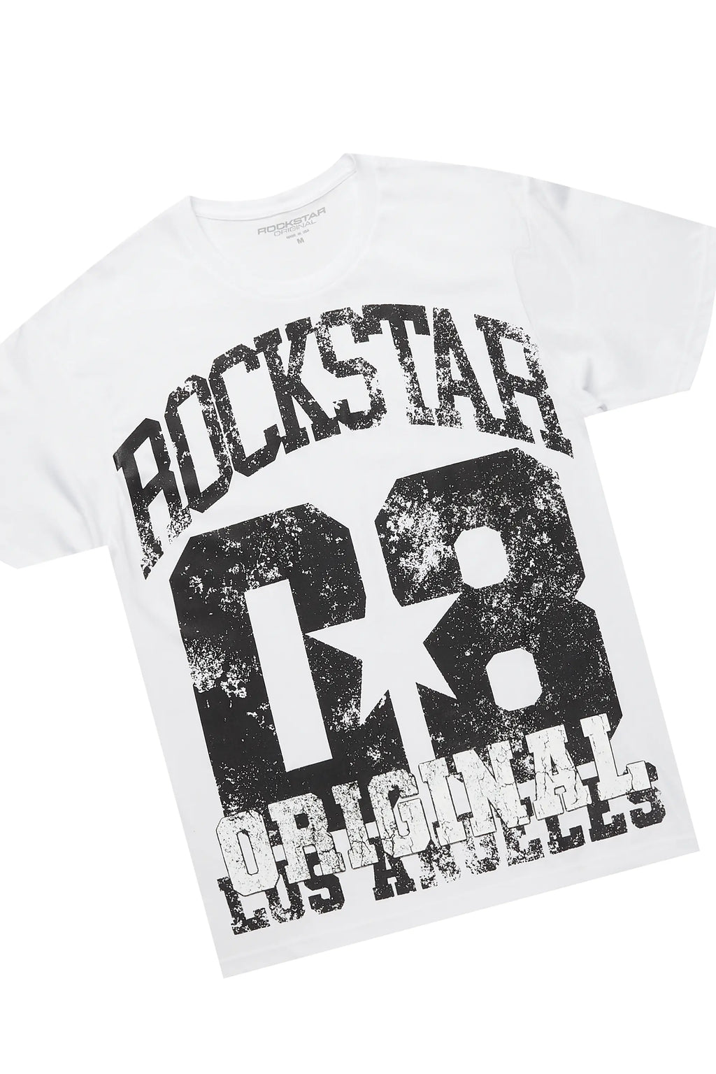 Edel White/Beige T-Shirt/Stacked Baggy Track Pant Set