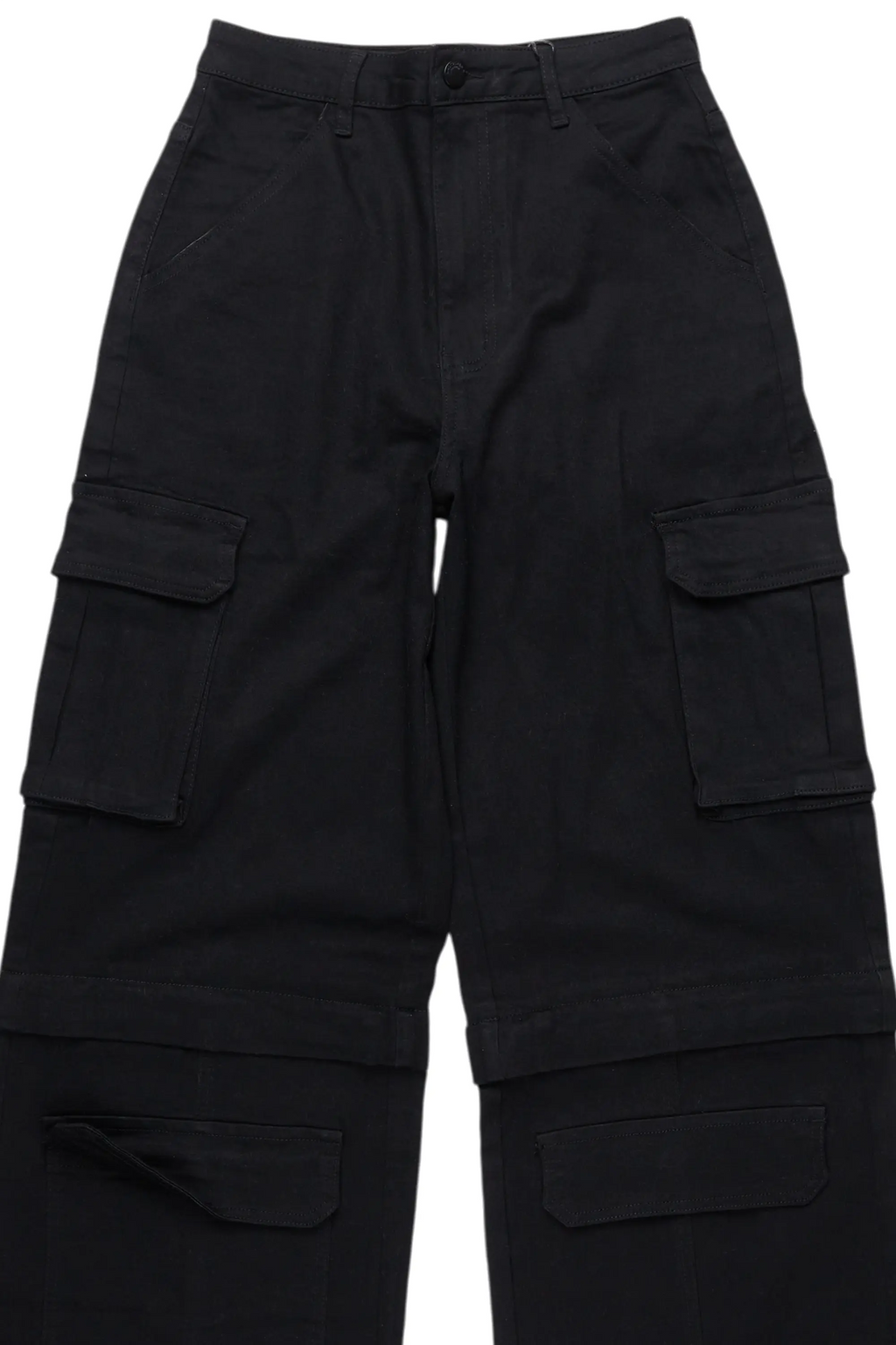 Precious Black Baggy Stacked Jean