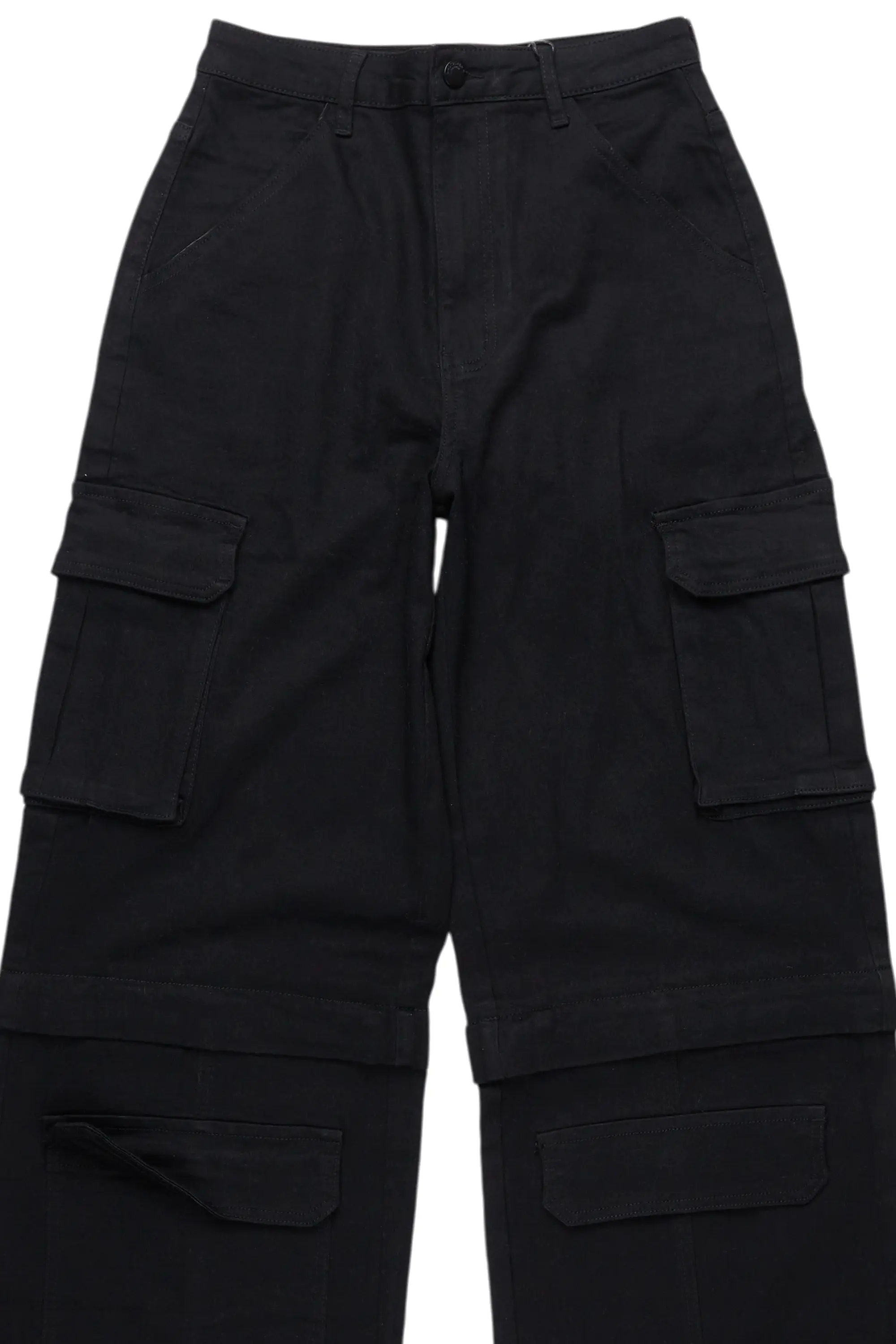 Precious Black Baggy Stacked Jean