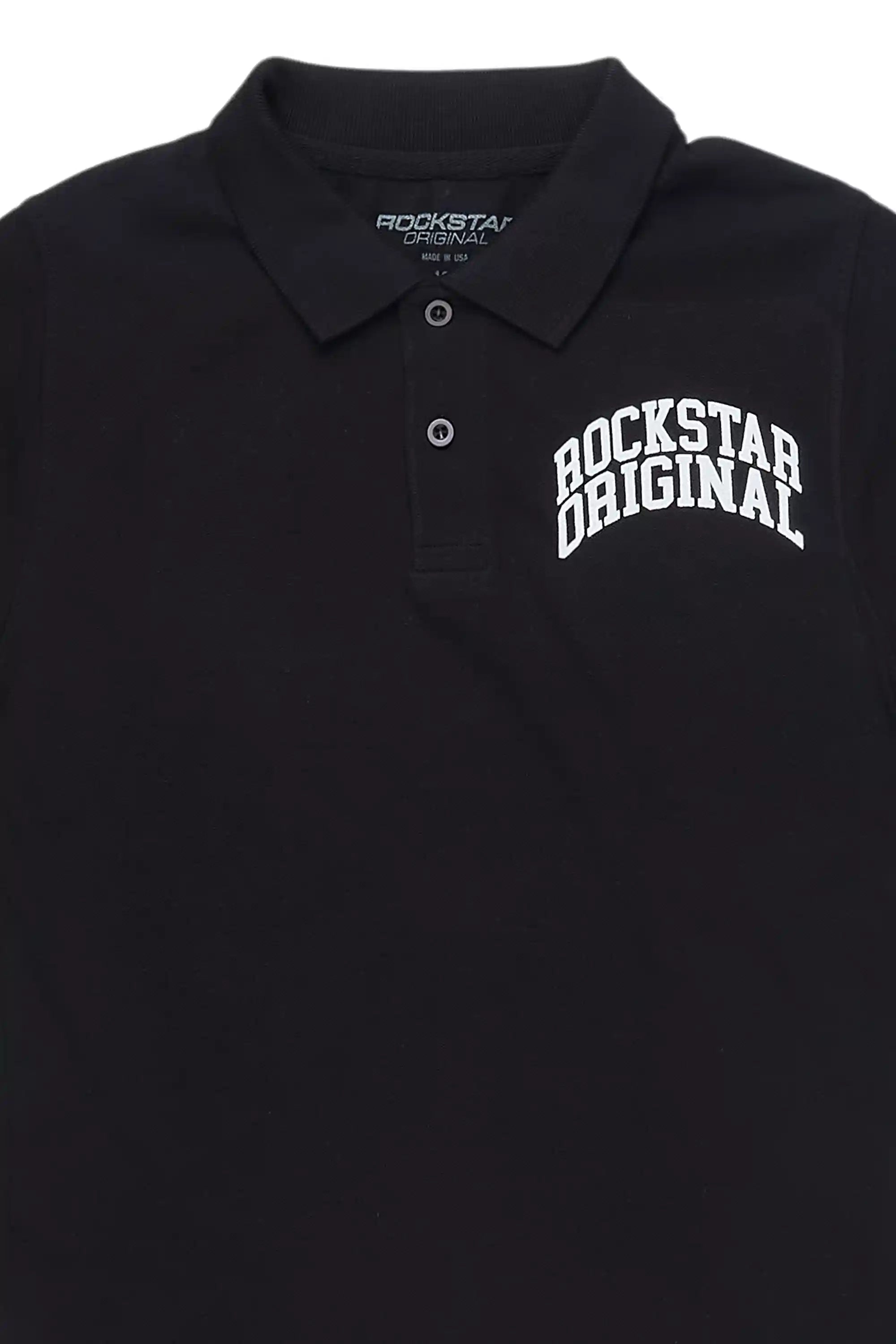Boys Pete Black/White Polo