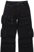 Pocketeer Black Baggy Cargo Fit Jean