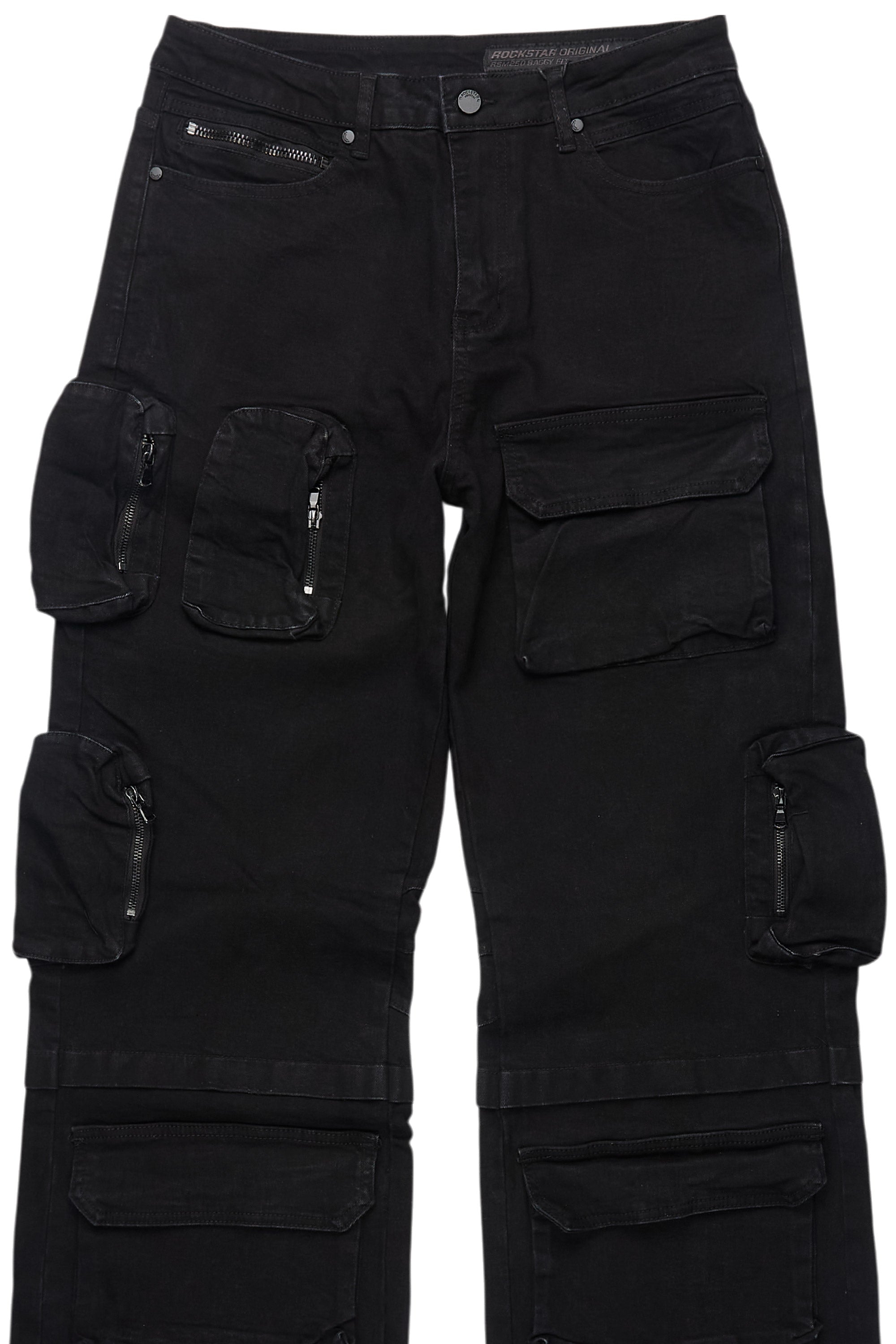 Pocketeer Black Baggy Cargo Fit Jean