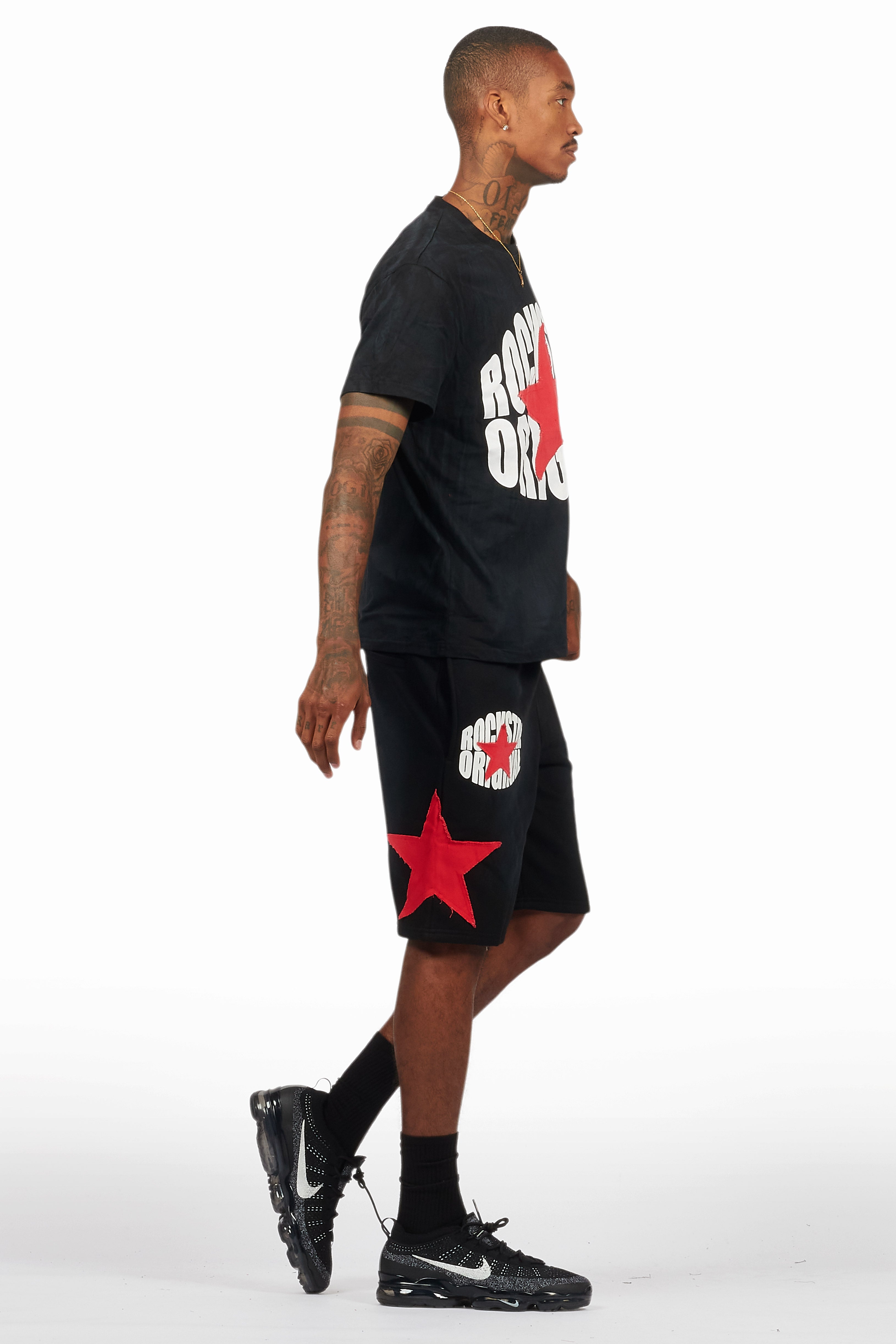 Sarge Vintage Black T-Shirt/Short Set