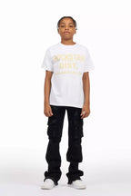 Boys Adalee Black Stacked Flare Jean