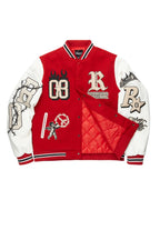 Boys Rune Red Varsity Jacket