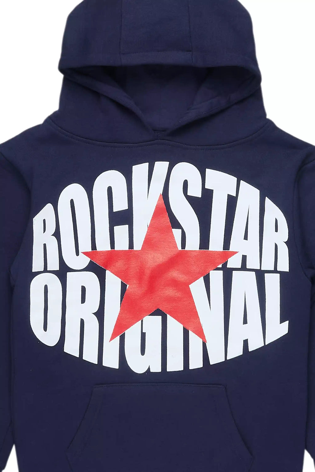 Boys Ezra Navy/Red Graphic Hoodie