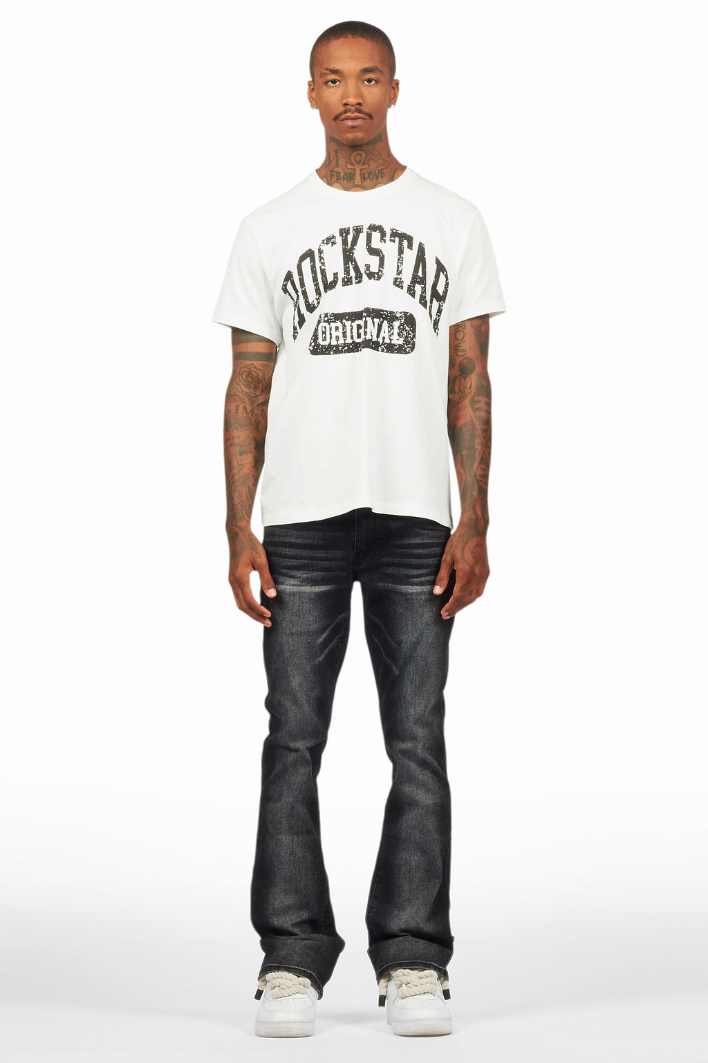 Drick Dark Grey Regular Fit Flare Jean