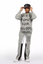 Boys M4 Video Games Grey/Black Stacked Flare Track Set