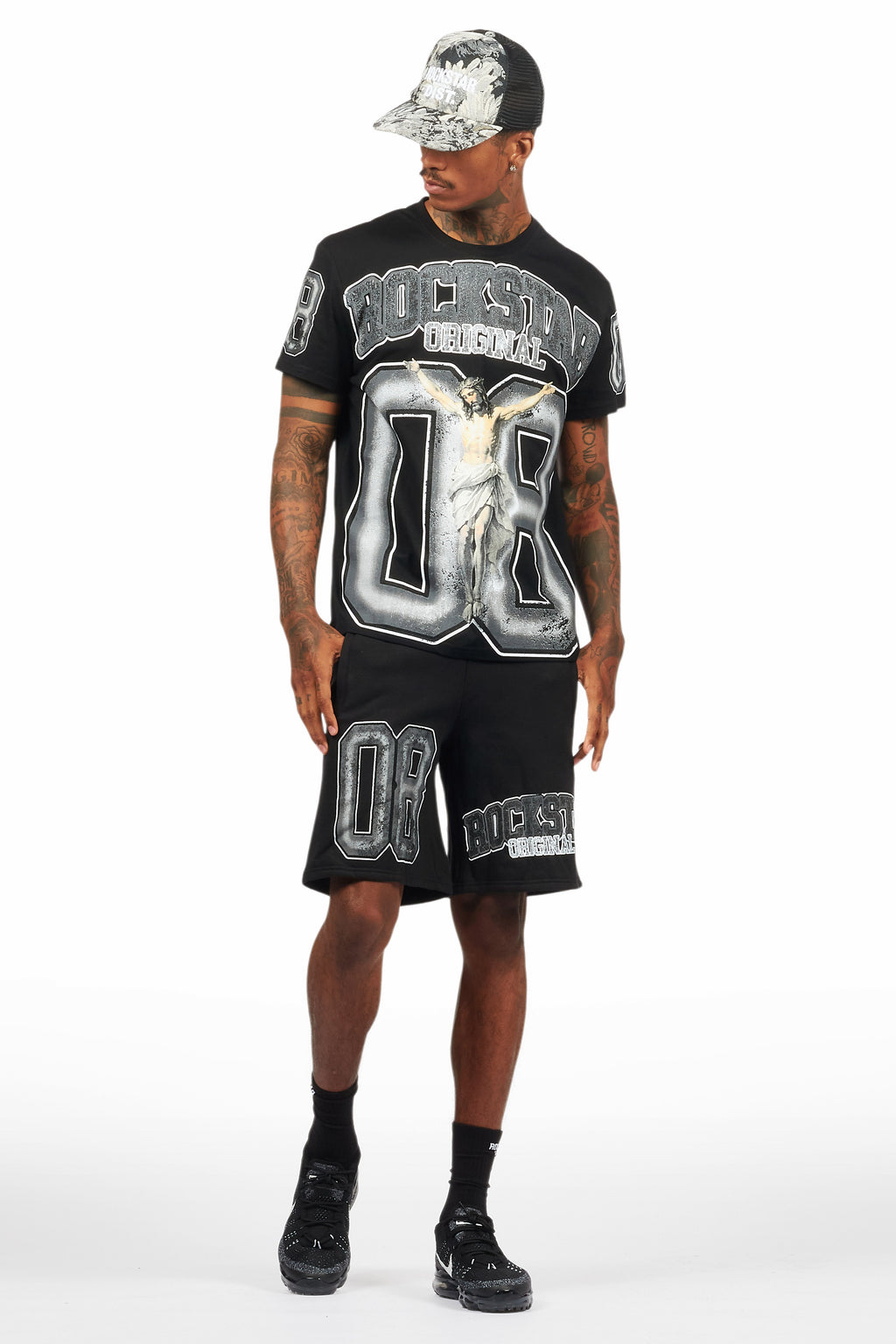 Fields Black/Grey T-Shirt Short Set