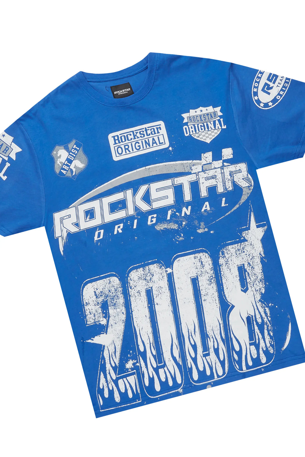 Amos Royal Blue/White T-Shirt Short Set