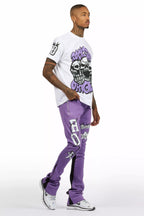 Rune Purple/White T-Shirt/Stacked Flare Track Set