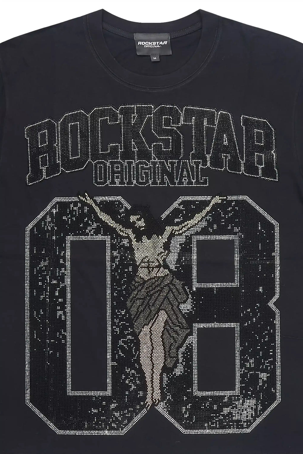 Field 2.0 Black Graphic Rhinestone T-Shirt