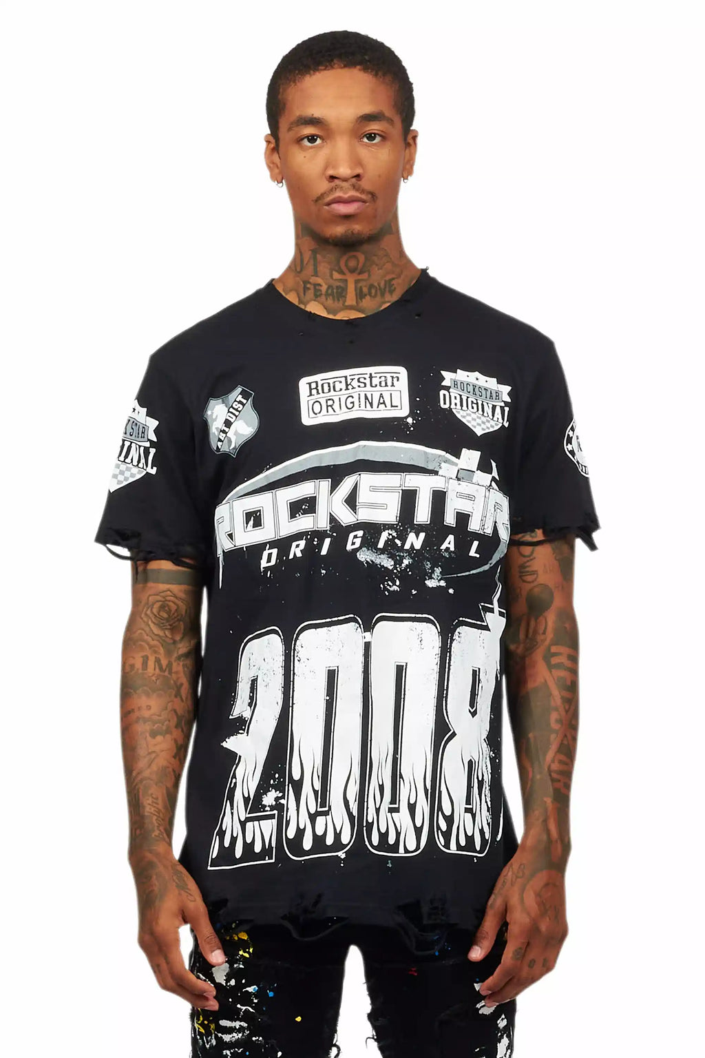 Amos Black Graphic T-Shirt