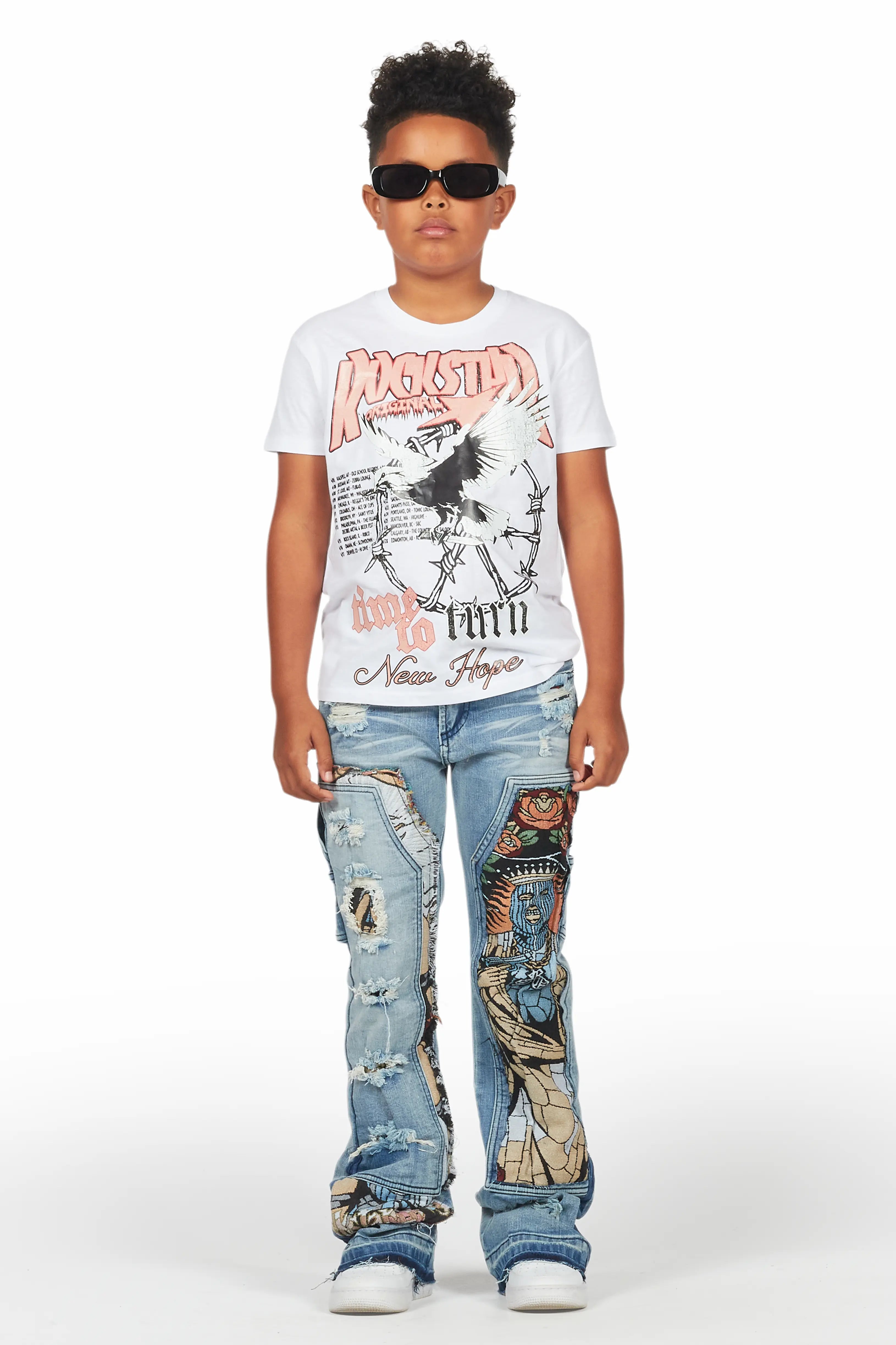Boys Yanis Blue Baggy Fit Jean
