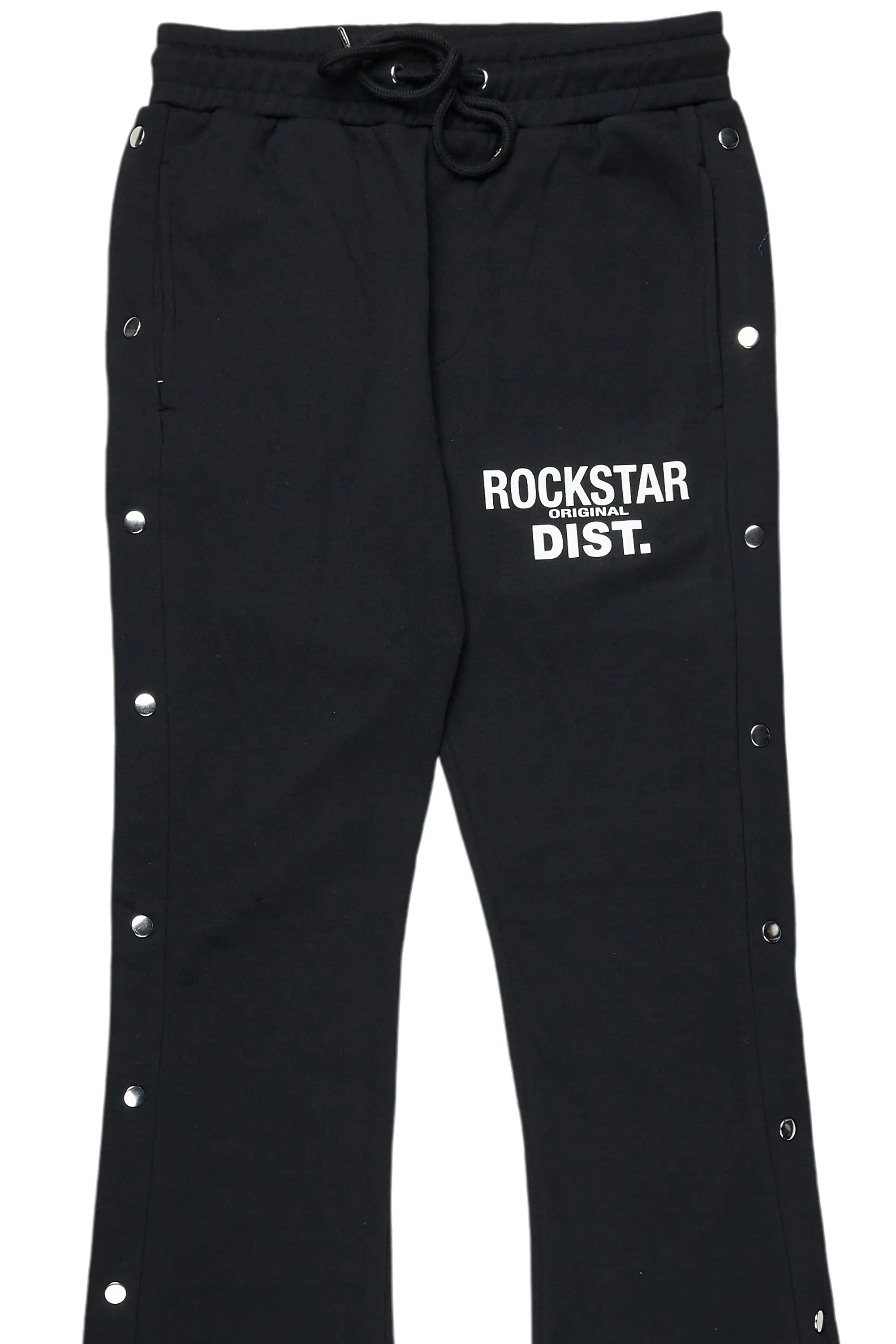 Alpine Black Baggy Snap Button Pant