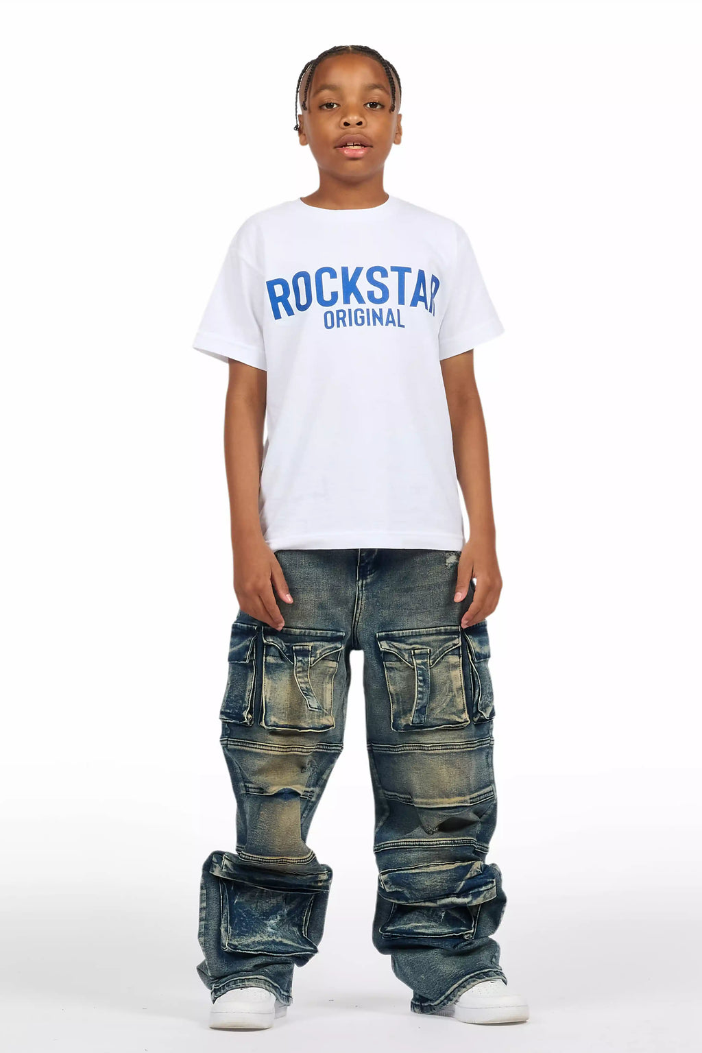 Boys Berdi Dirty Wash Baggy Fit Jean