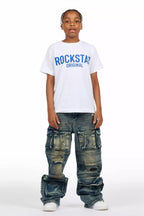 Boys Berdi Dirty Wash Baggy Fit Jean