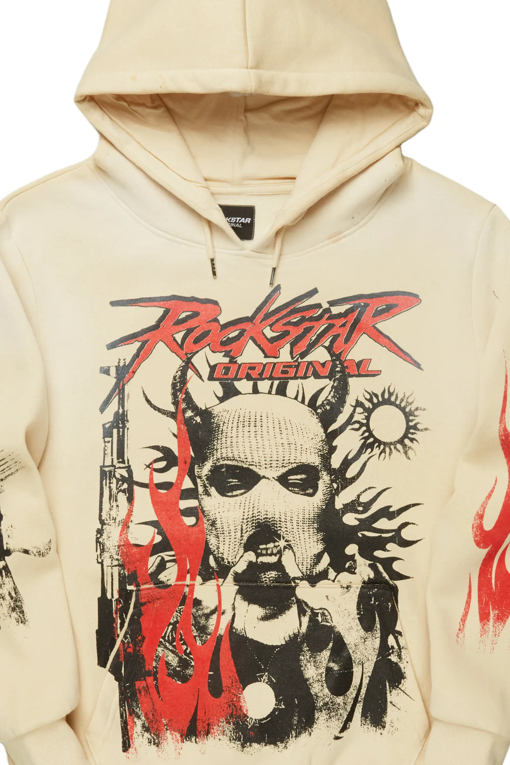 Mercy Beige Graphic Hoodie