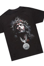 Amina Black Washed T-Shirt Stacked Flare Jean Set