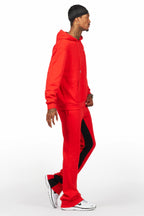 Briggs Red Hoodie/Baggy Fit Pant Set