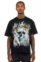 Blaise Black Graphic Rhinestone T-Shirt