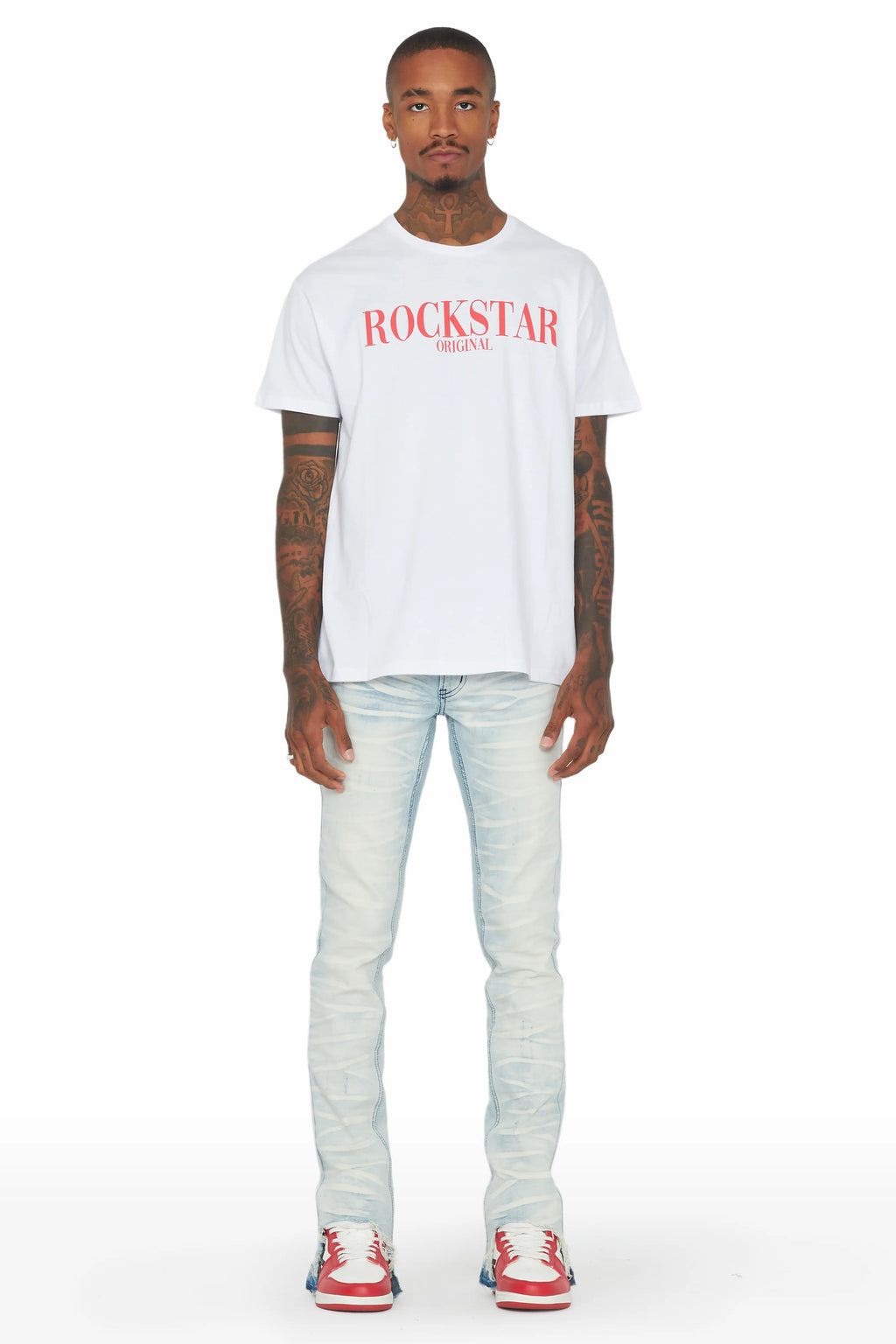 Lakyn Light Wash Stacked Flare Jean