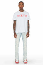 Lakyn Light Wash Stacked Flare Jean