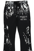 Filip Black Baggy Snap Button Pant