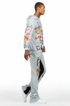 Santos Heather Grey Hoodie/Baggy Track Pant Set