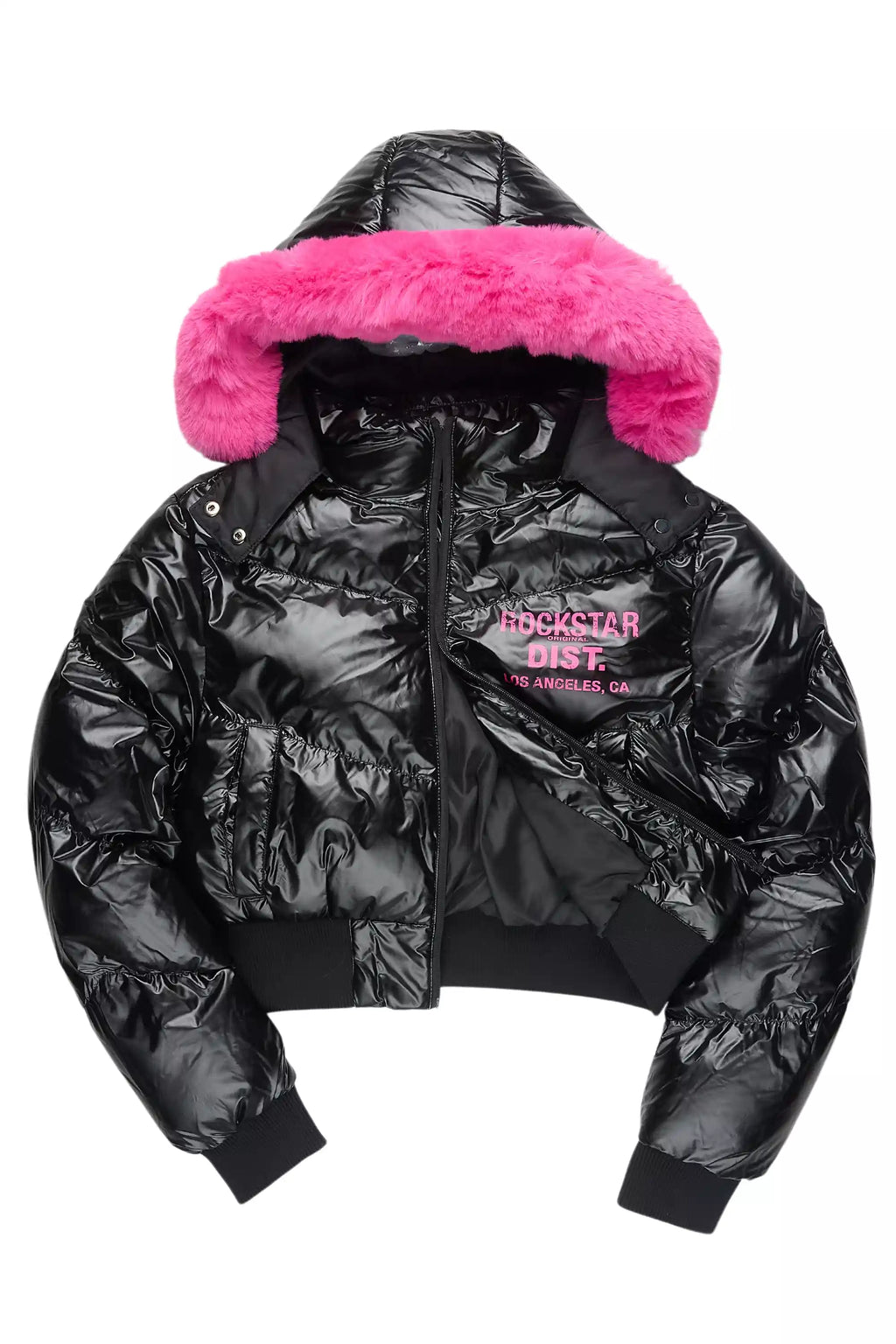 Moncia Black/Pink Puffer Jacket