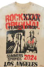 Omer Beige Oversized Graphic T-Shirt