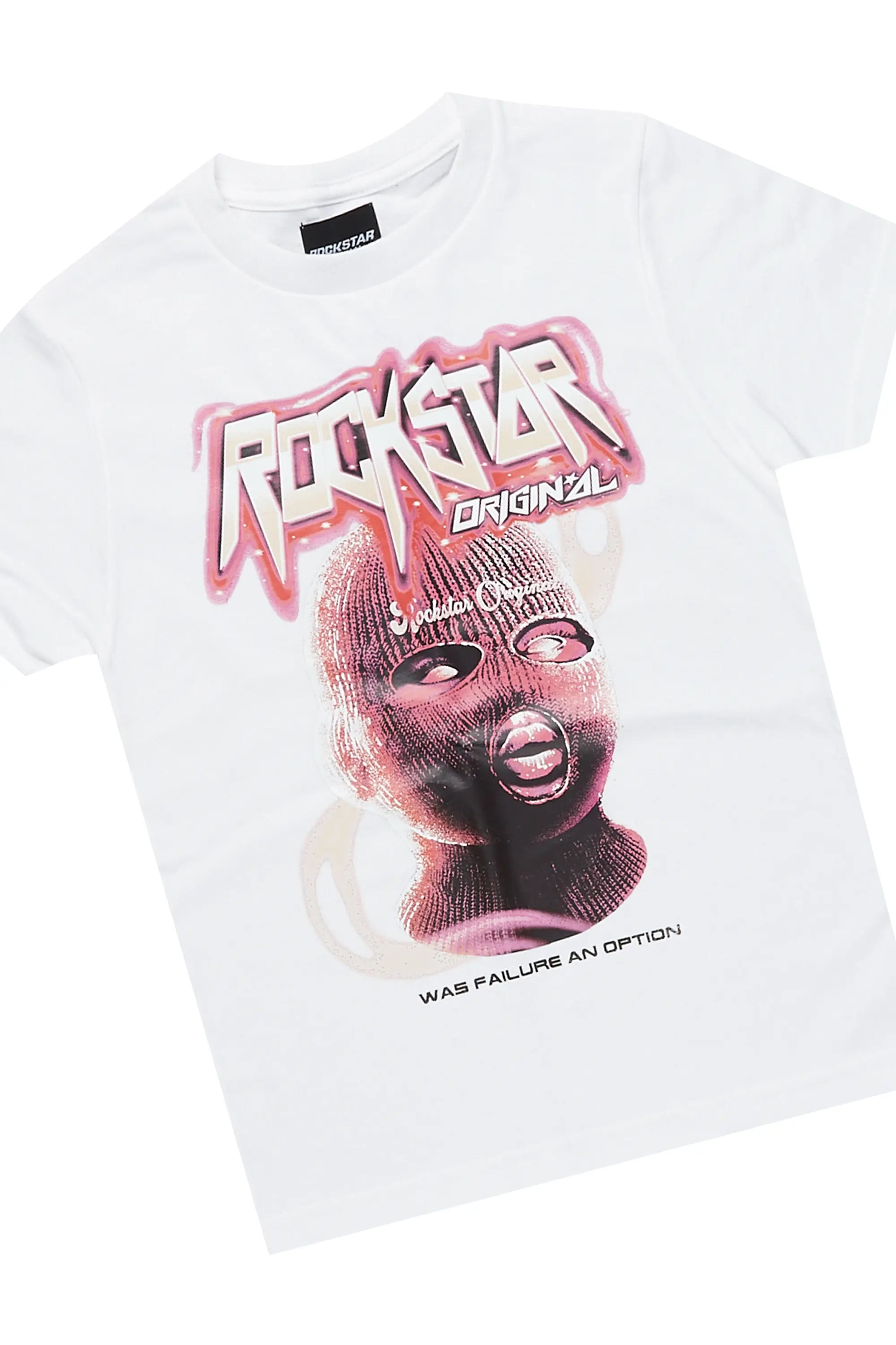 Girls Karasi White/Pink T-Shirt Cargo Jogger Set