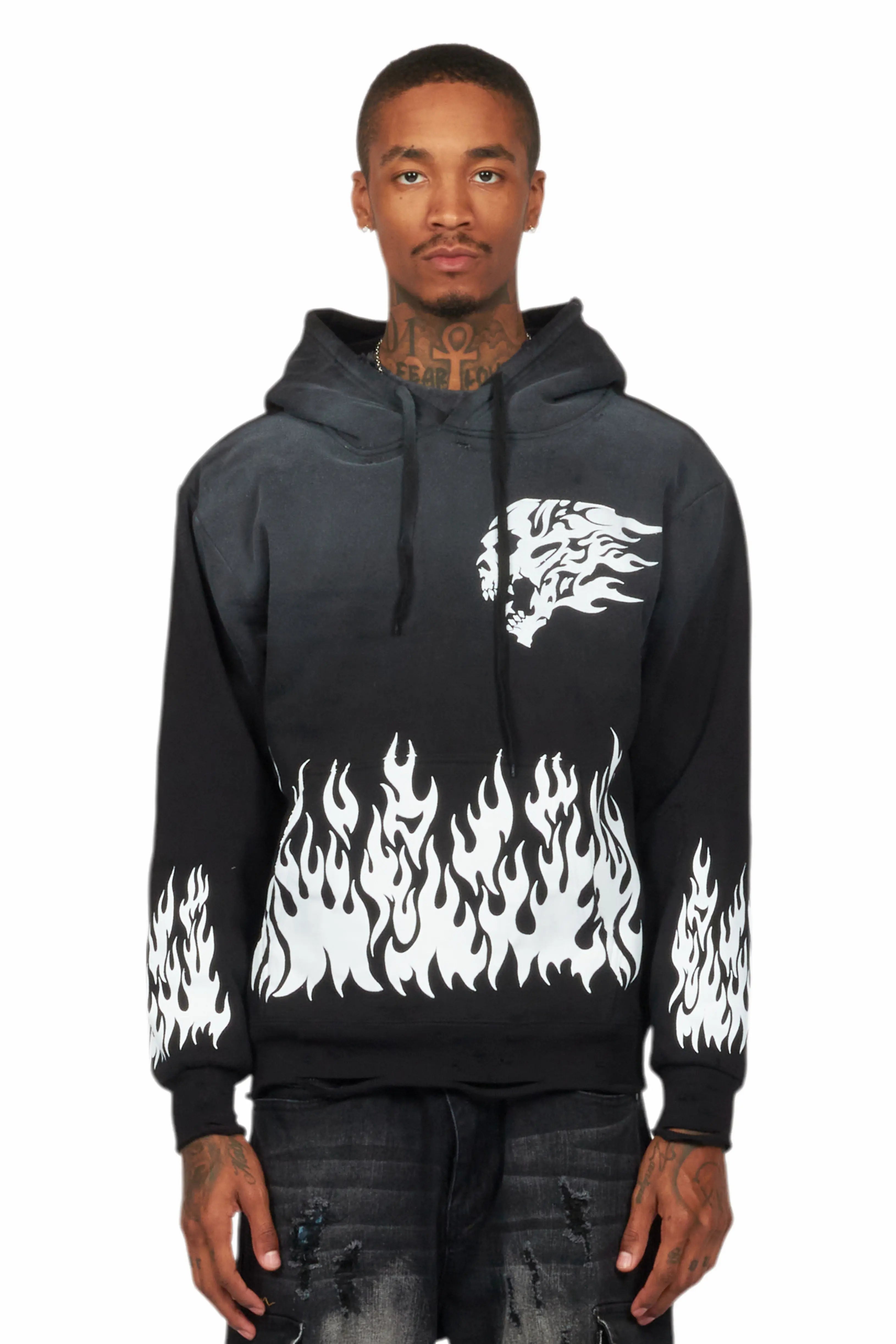 Bubble Black Graphic Hoodie