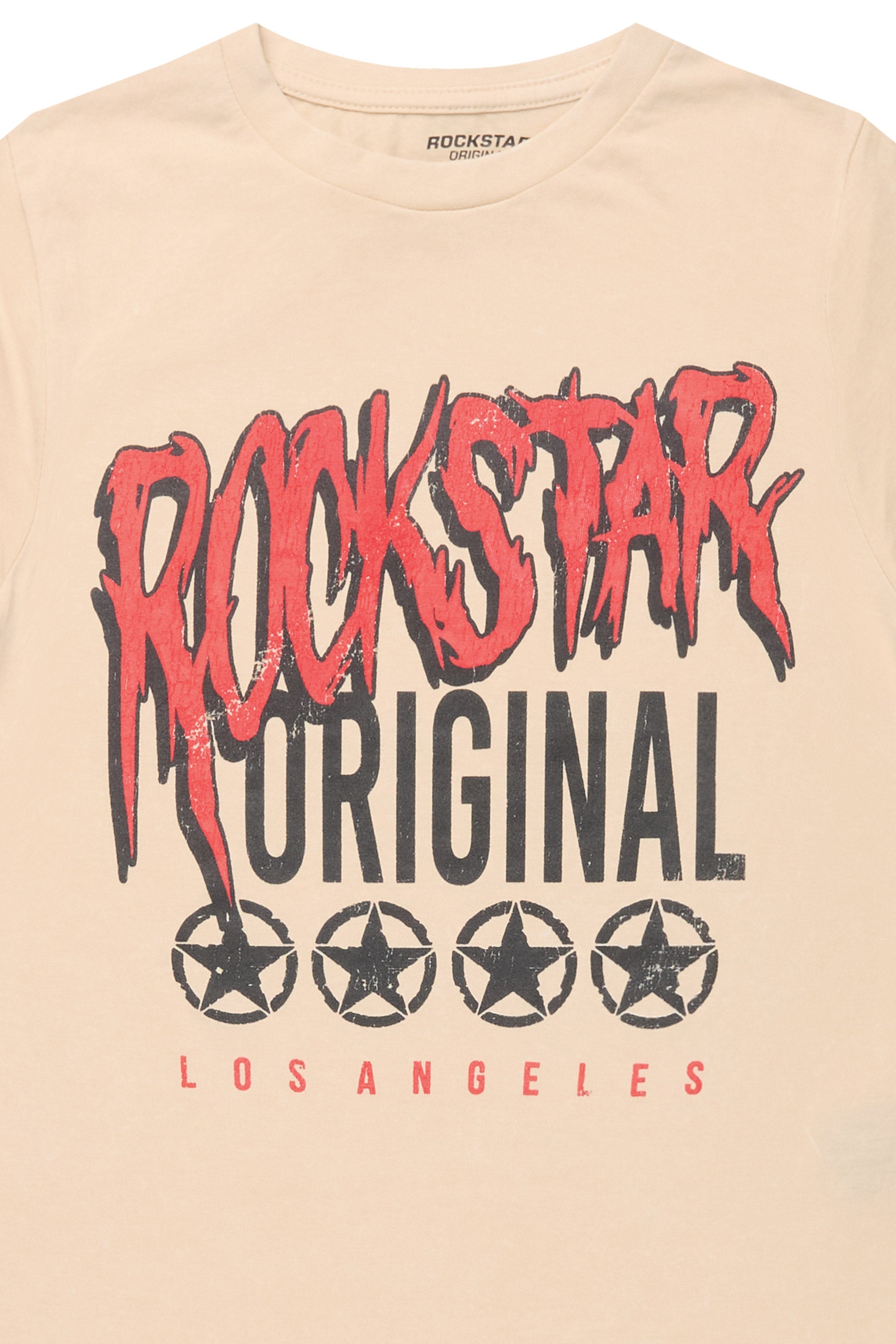 Boys Wizzurd Vintage Sand Graphic T-Shirt