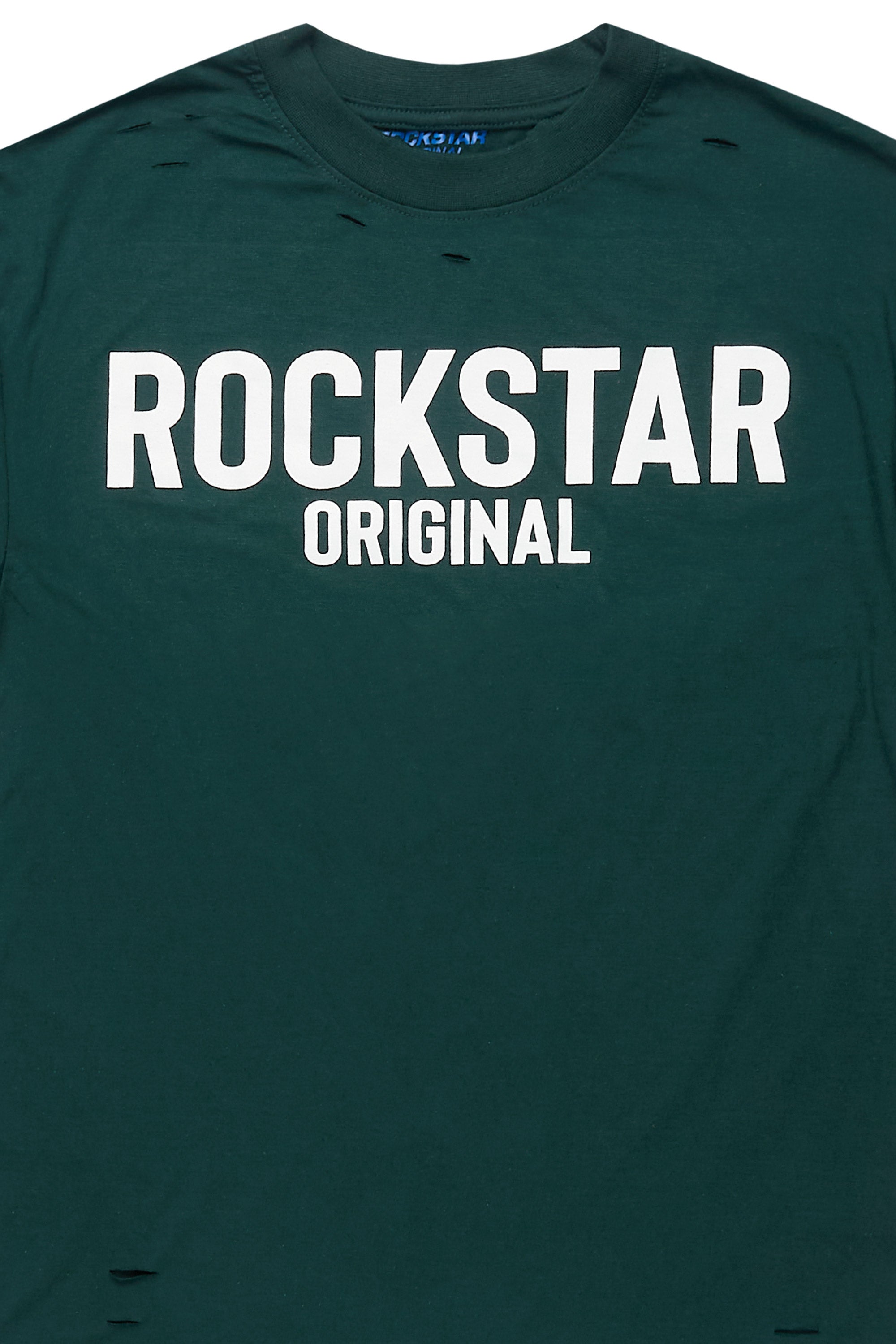 Sana 2.0 Dark Green/White Oversized Graphic T-Shirt