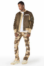 Kavita Olive/Khaki Bomber Jacket