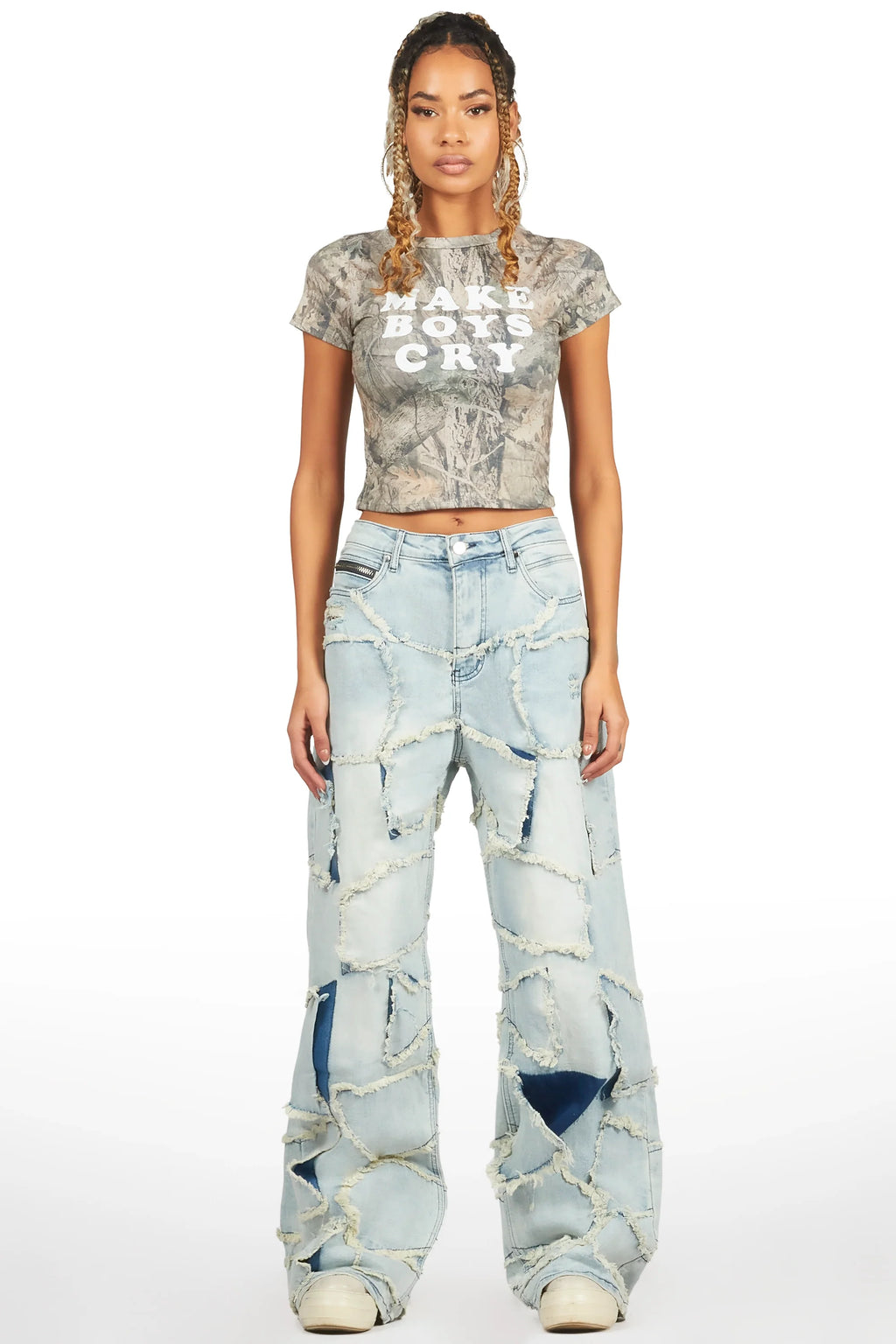 LaMeka Tree Camo Crop T-Shirt