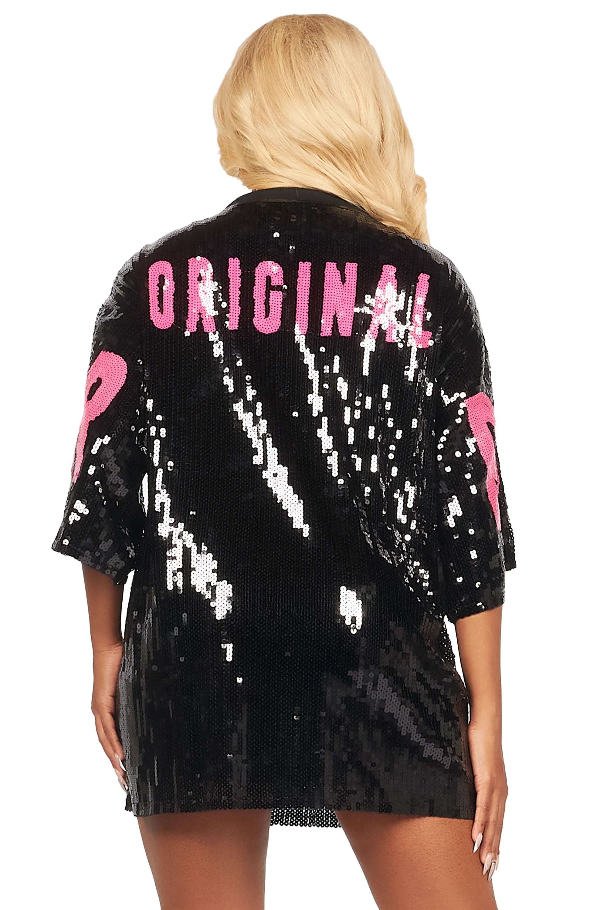 Birthday Bitch Black Sequin Mini Dress