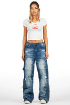 Cherrie White Crop T-Shirt
