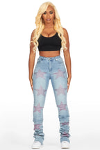 Stargirl Med. Wash Rhinestone Super Stacked Jean