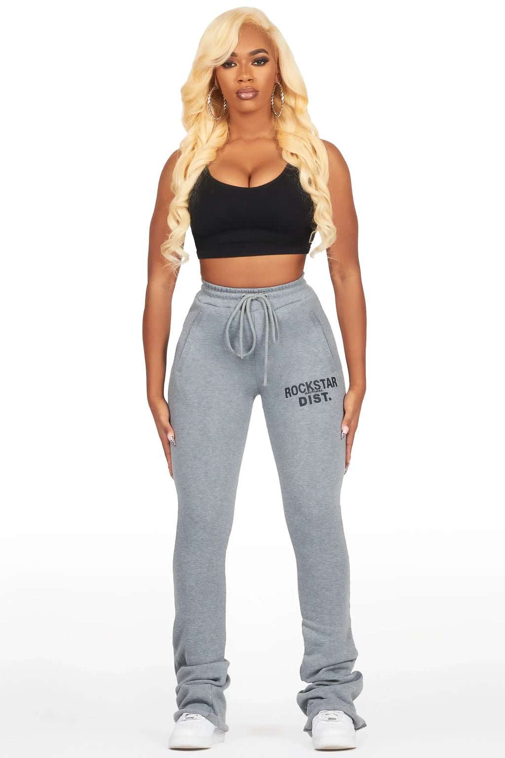 Juliana Heather Grey Super Stacked Track Pant