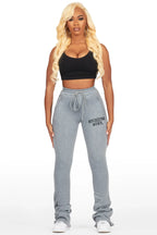 Juliana Heather Grey Super Stacked Track Pant