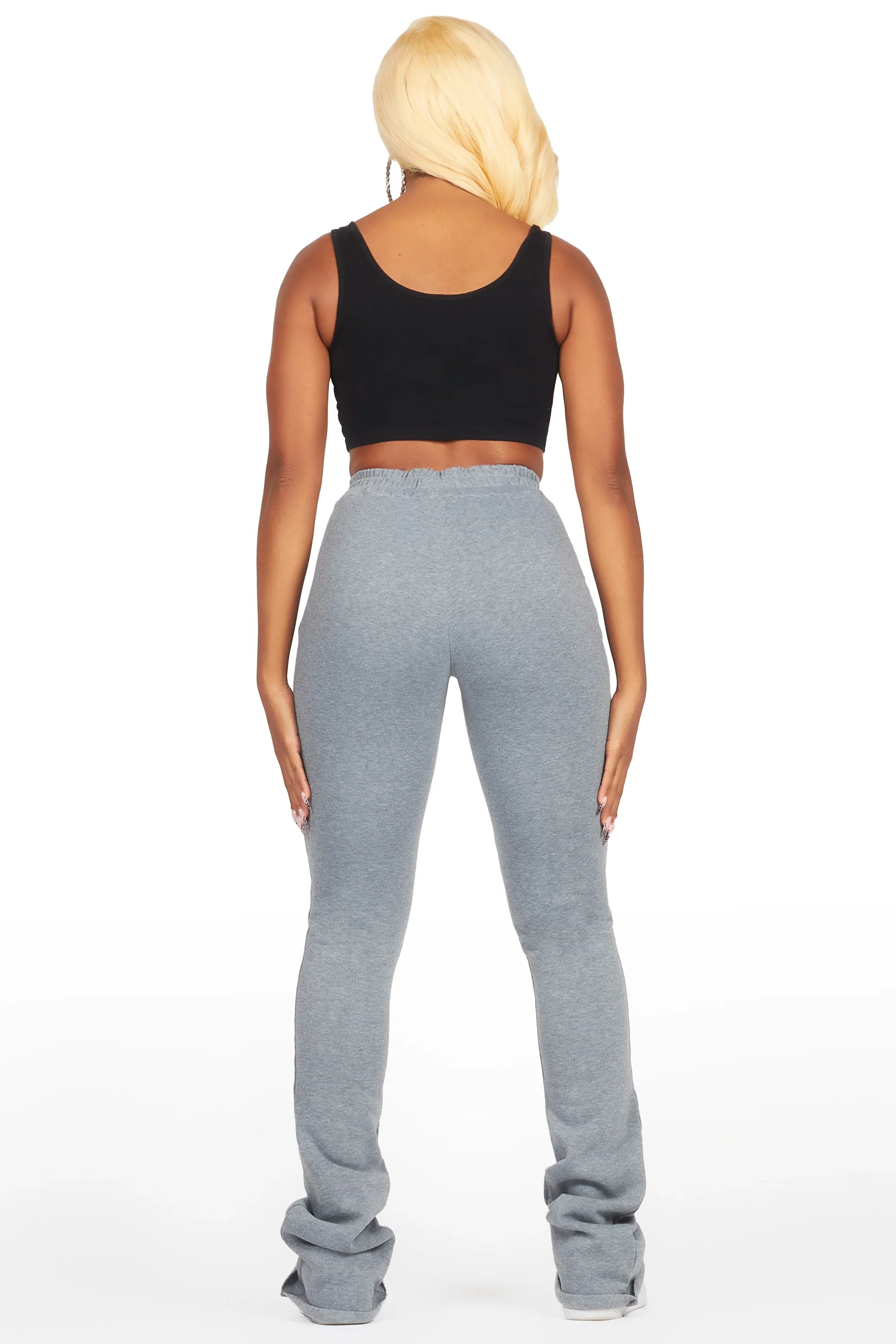 Juliana Heather Grey Super Stacked Track Pant