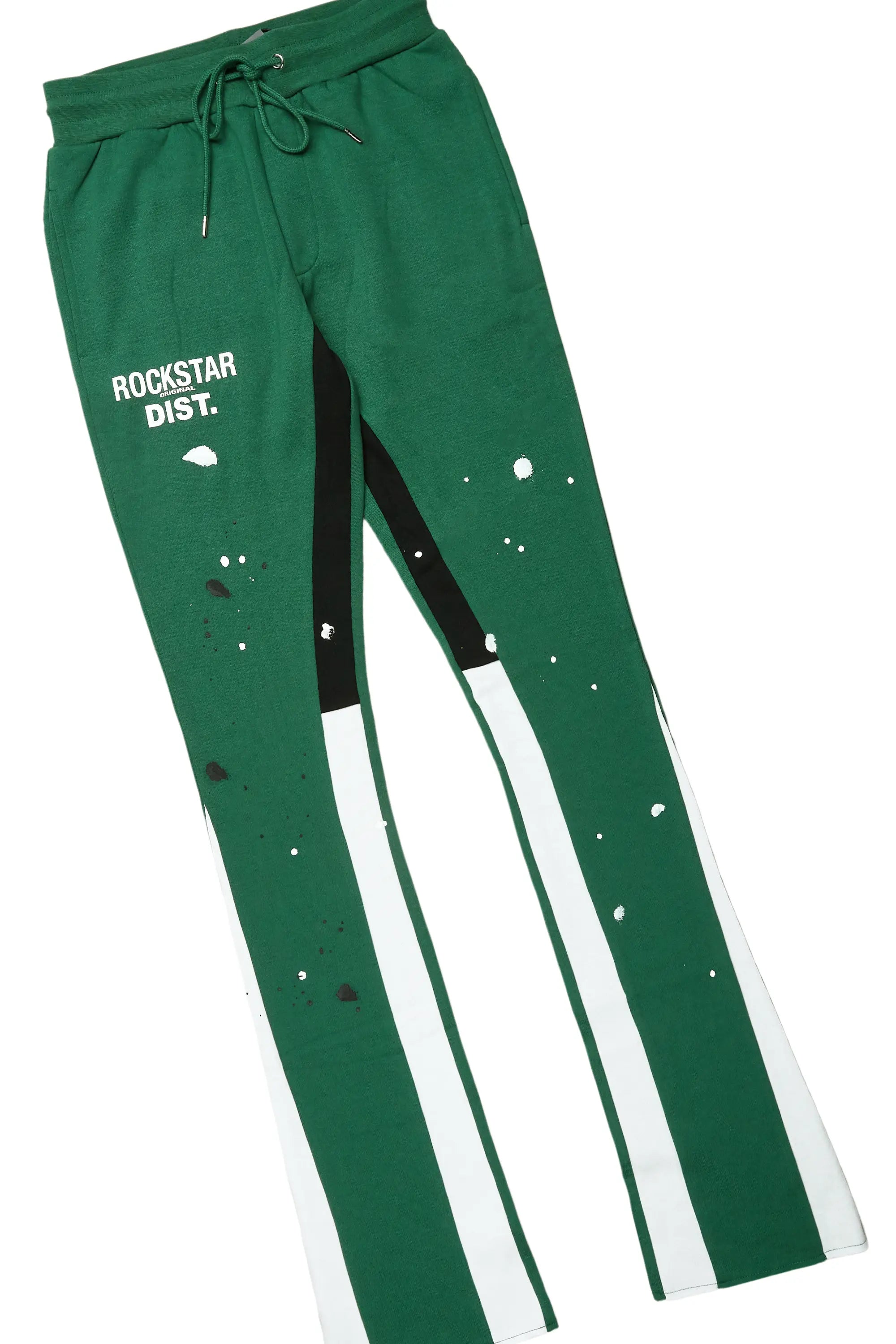 Jaco Green Hoodie Stacked Flare Pant Track Set