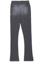 Damini Charcoal Patchwork Stacked Flare Pants