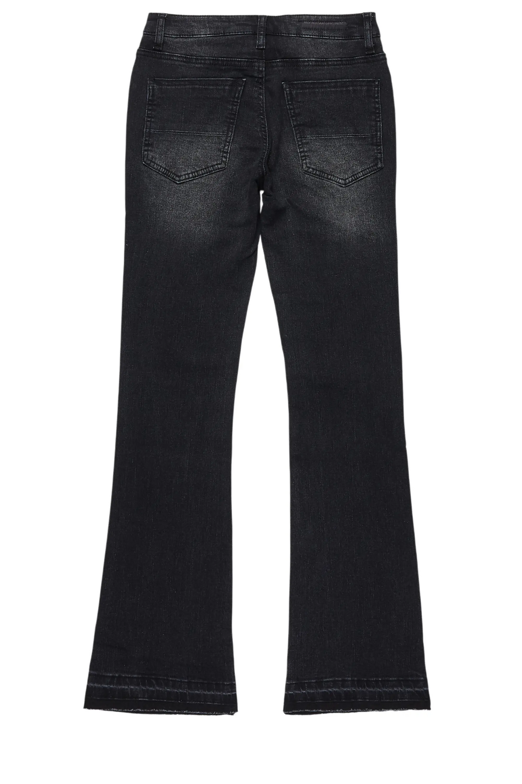 Boys Dag Dark Grey Stacked Flare Jean