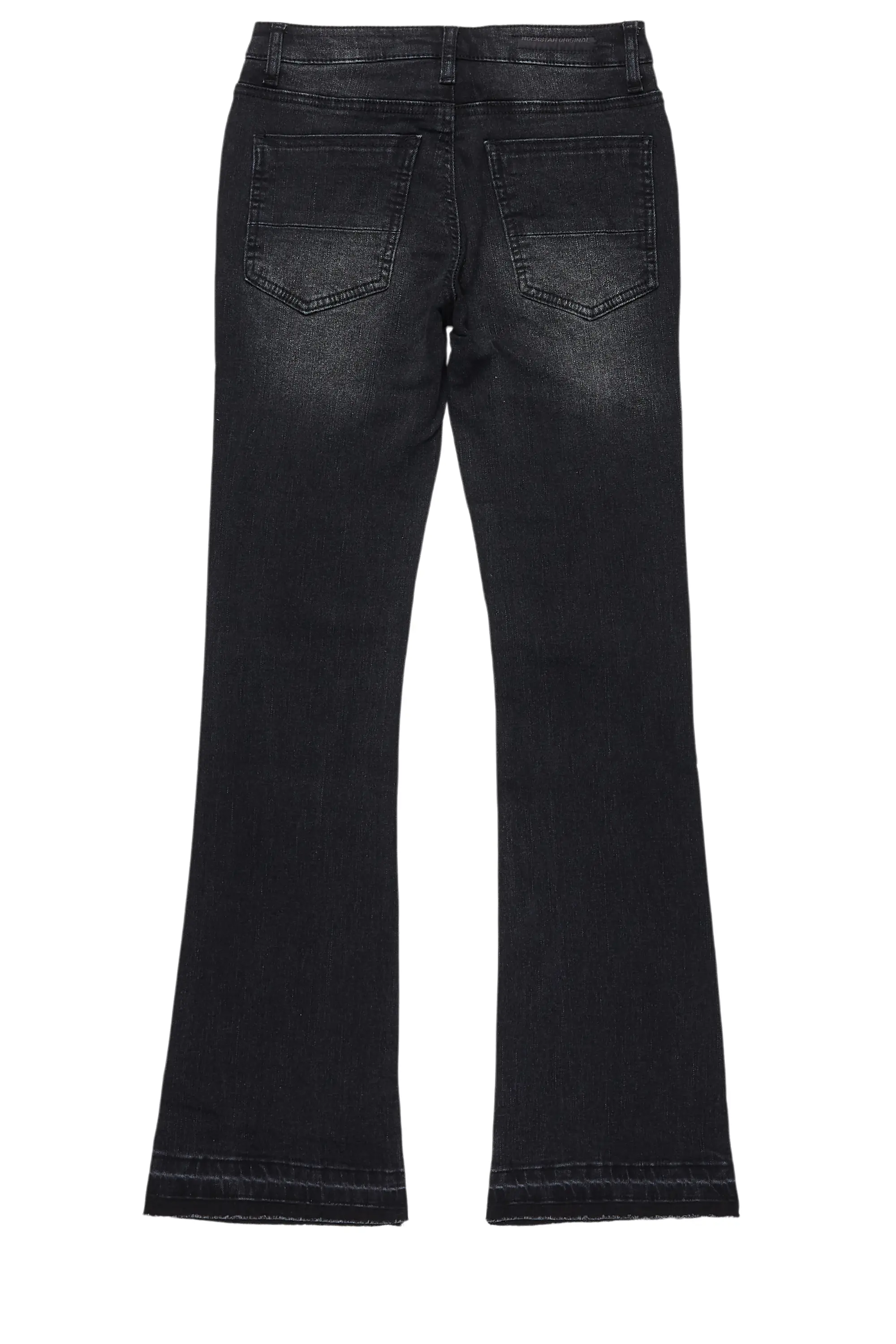 Boys Dag Dark Grey Stacked Flare Jean