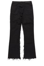 Boys Vinson Black  Patchwork Stacked flare Jean