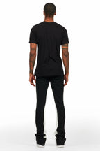 Beno Black T-Shirt/Baggy Stacked Pant Set
